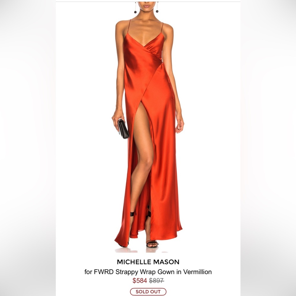 MICHELLE MASON silk wrap dress